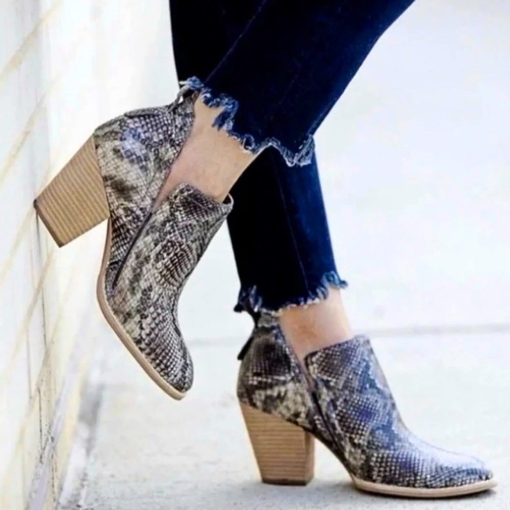 Jeffrey Campbell Rosalee Snakeskin Bootie